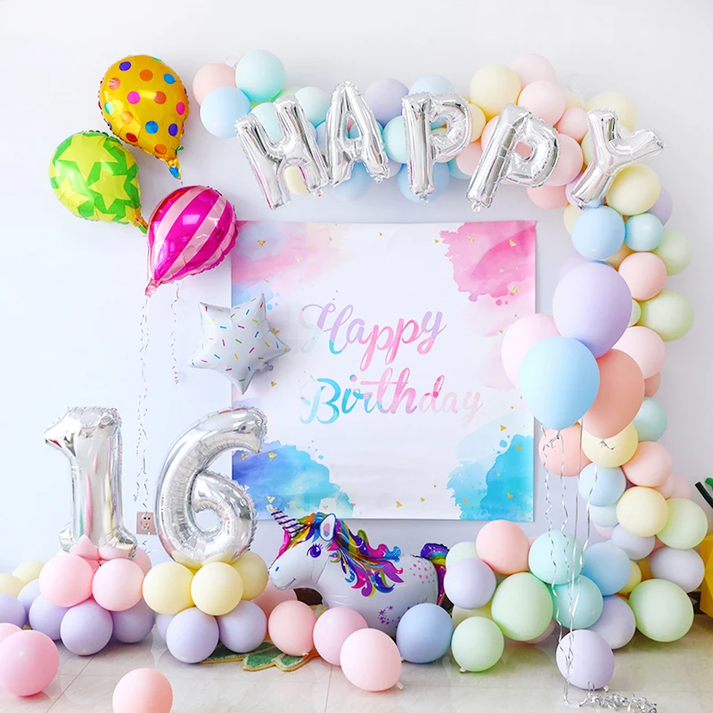 18 Inch Macarons Latex Balloon Color Mixed Round Balloons For Wedding Party Decorations Fiesta Decor