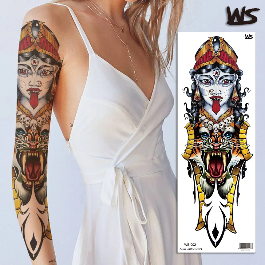 
Custom Big Full Arm Temporary Tattoo Sticker Leg Sleeves 
