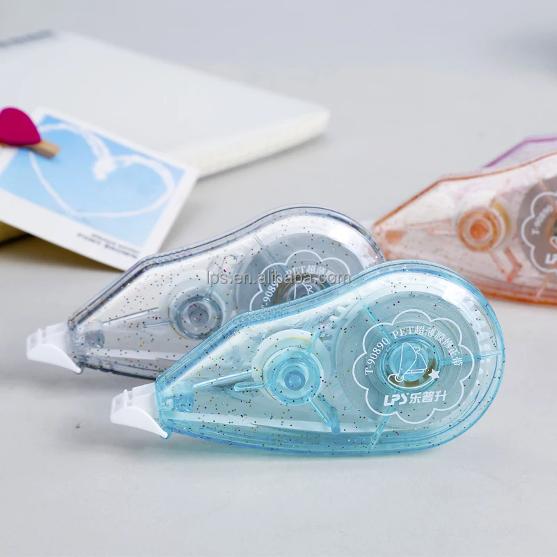 BlingBling Series  New Design Correction Supplies Stationery High Quality 12m Plastic Correction Tape