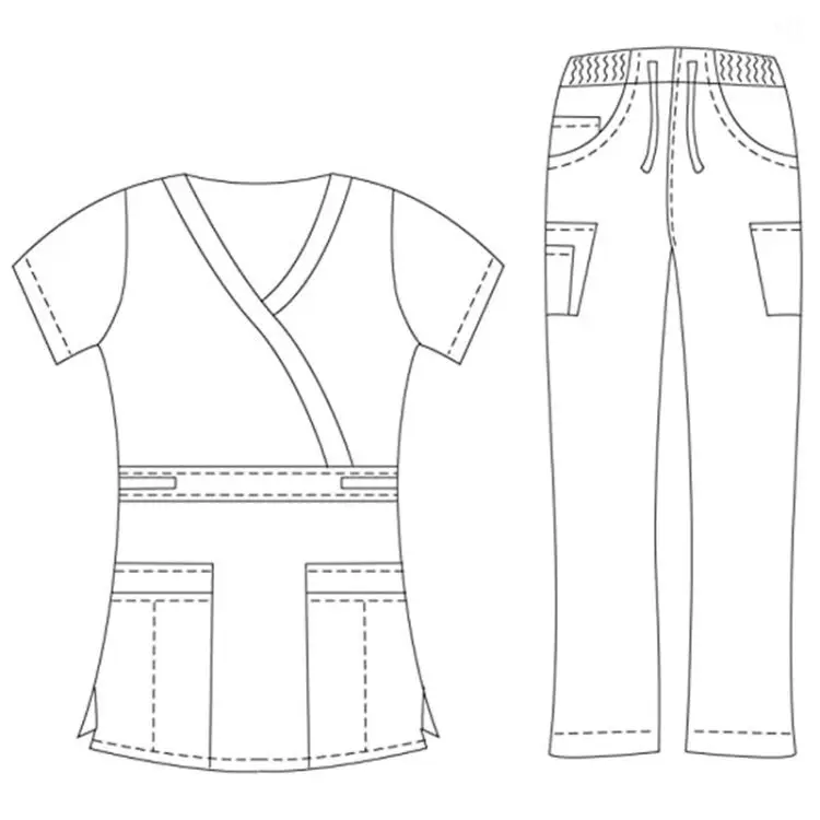 Yingli Hot Sale Top Quality Easy Care Hospital Uniforms Zipper Top Slim Fit Pants Medical Uniform Scrub Sets Women Nurse Uniform