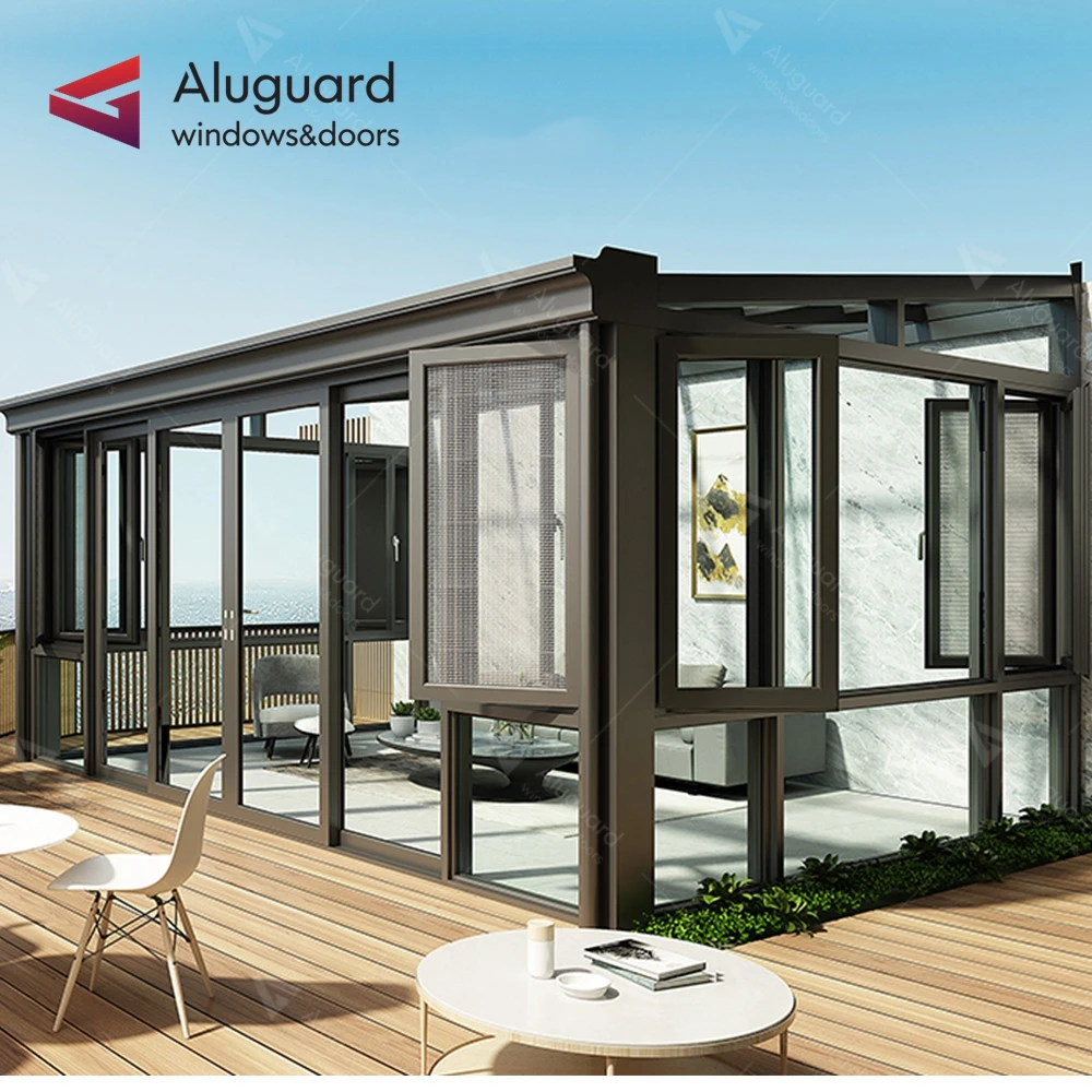 Professional  Glass Sunroom With Retractable Roof For Sale Victorian Sunroom