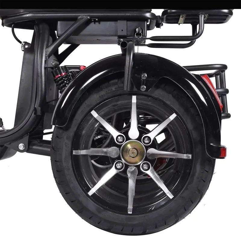 OT2808 1000w 2000w 60v12ah /20ah two removable battery citycoco fat tire 3 wheel double seat mobility electric scooter