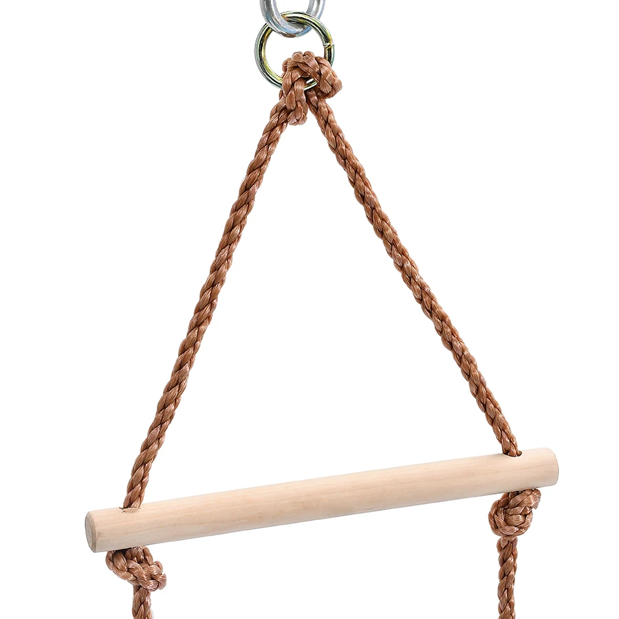 Wholesale Wooden 5 Step Hanging Climbing Rope Ladder for Kids