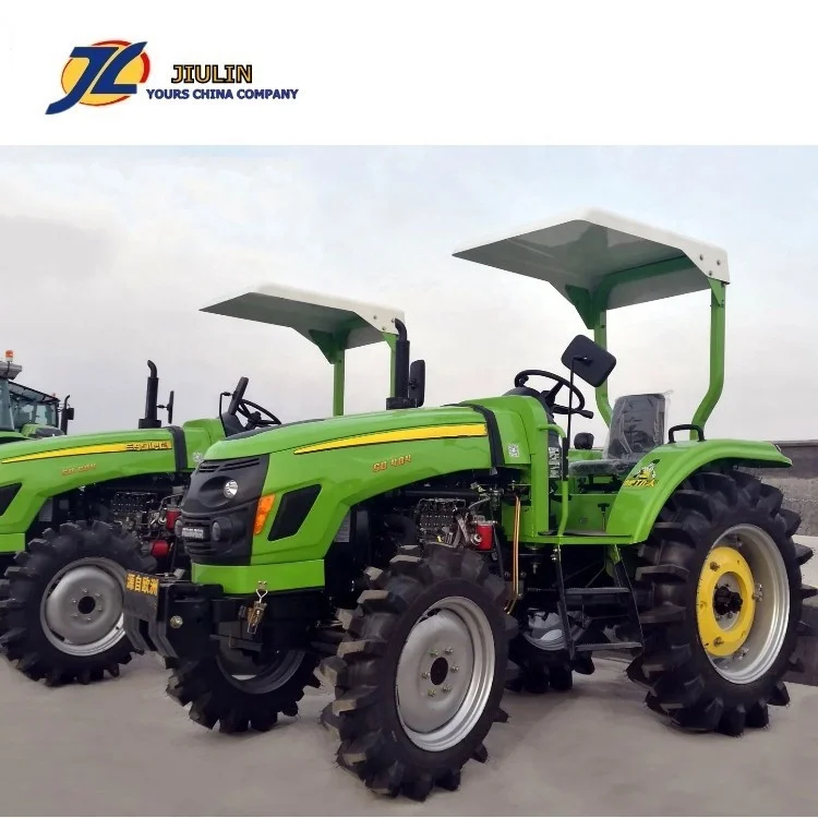 Сельскохозяйственный трактор JIULIN 50hp 4WD для сельского хозяйства с кабиной переменного тока Rops canopy фронтальный погрузчик сделано в