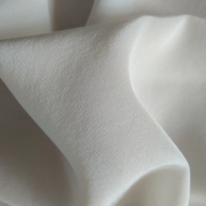 
PFD delicate softer undyed color CDC 100% pure silk crepe de chine fabric 