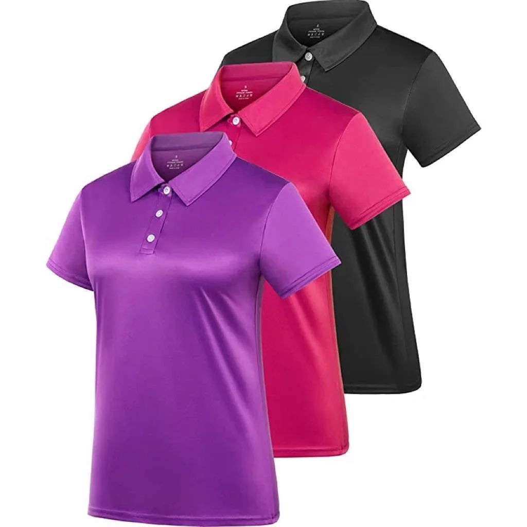 High Quality 100 Polyester Women S Activewear POLO Shirt Long Sleeve Zip up Golf Shirts Dry Fit Polo Shirt Clothing Casual Plain