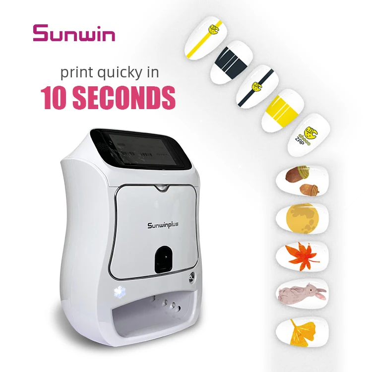 Finger All In 1 Functions Mobile Nail Art Printer 3d China Portable Touch Screen UV light Commercial Use