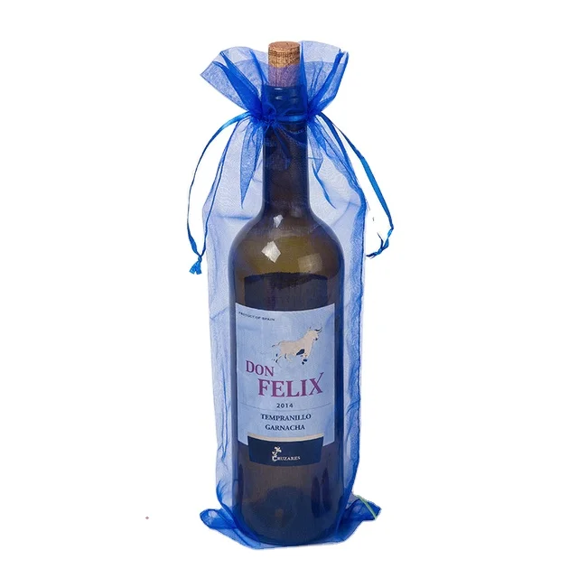 
Customized Logo Organza Gift Bag Silk Organza Bags Jewelry Pouch With Satin Ribbon Logo for wine packaging 