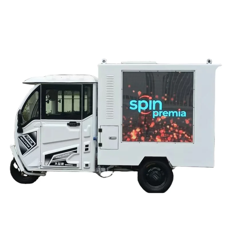 2024 new model electric tricycle led display mobile advertising tricycle Led billboard digital mobile display screen tricycle