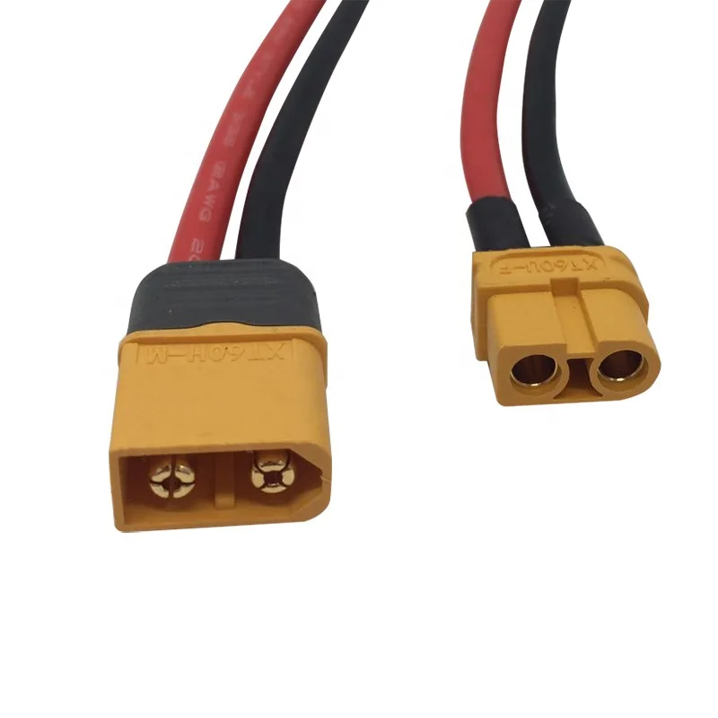 Custom XT60 female car wiring harness 2 hole butt plug cable connector wire for car parts