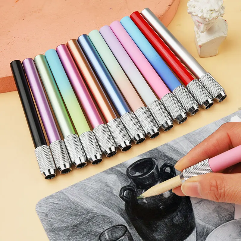 Adjustable Pencil Holder Tool Coupling Device Pencil Extenders For Color Pencils School Office Supplies Art Writing Tool