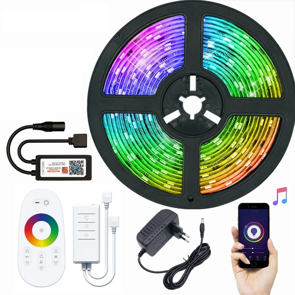 Joystar 1M Waterproof IP65 RGB TV Strip Light IP65 5V USB 5050 30leds/m LED Smart Strip Lights With APP Control