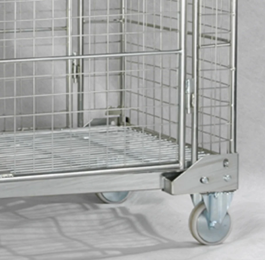 steel rack Collapsible Wire Basket Stillage Container Trolley Cage