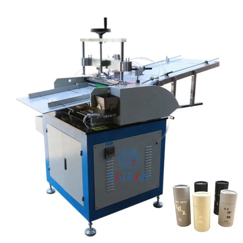 Fast working speed round paper can core tube paper bobbin labeling machine