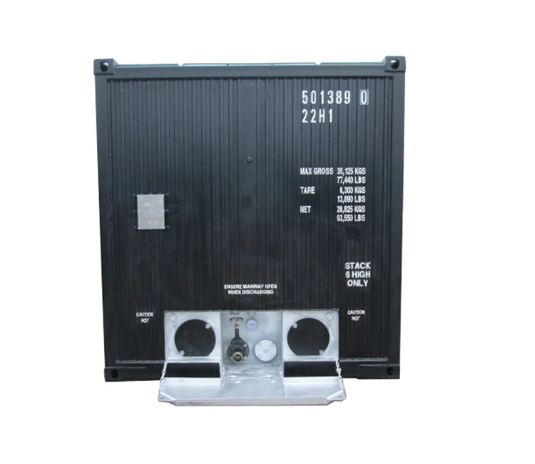 China Factory Sale 20FT 27m3 Fire Heating Bitumen Shipping Tank Container