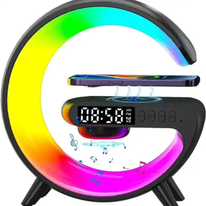 3 in 1 led wireless speaker with sleeping light 10W wireless charger multifunction speaker