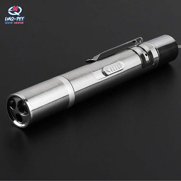 Cat Interactive Laser Toys Stainless Steel USB Multi-pattern Cats Stick Funny Playing Training Cat Laser Pointer