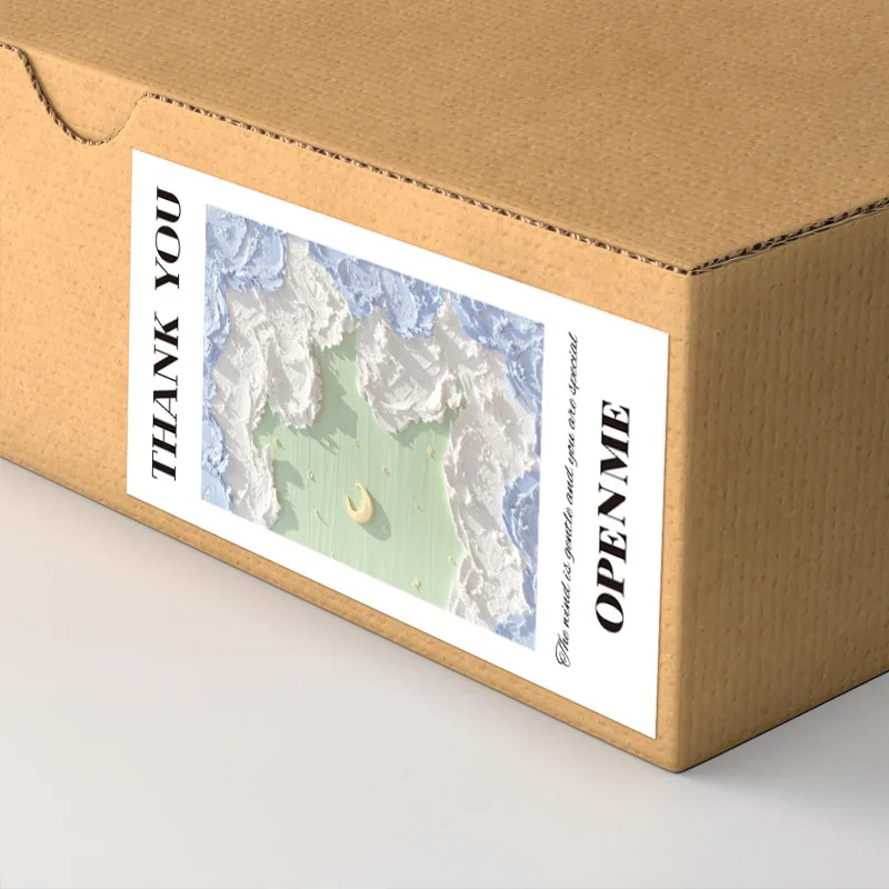 Custom printed logo high quality square sealing waterproof pvc label sticker for food packaging boxes