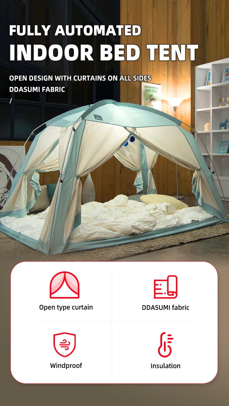 Fully Automated Open Desgin With 4 Doors Adult Bed Tent Keep Warm Indoor Bed Tent Camp Tent With Bed