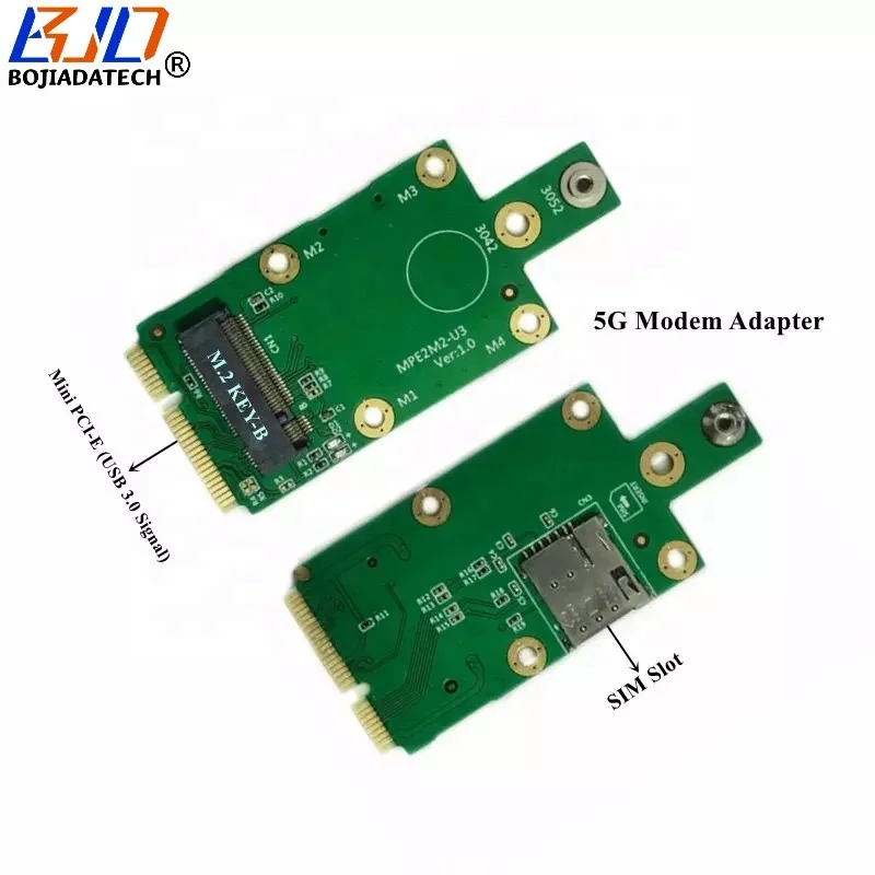 Мини PCI-E (USB 3 0 сигнал) MPCIe to M.2 NGFF ключ-B Беспроводной адаптер с SIM-картой слот для 5G 4G GSM LTE WWAN