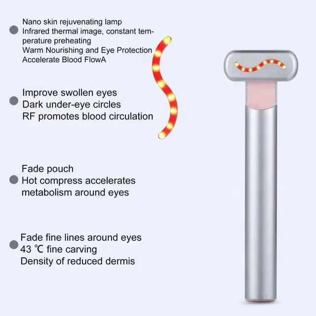 Trends Advanced skin care wand LED Light Therapy Face EMS Facial Eye Beauty Massager Red Light Skincare Wand