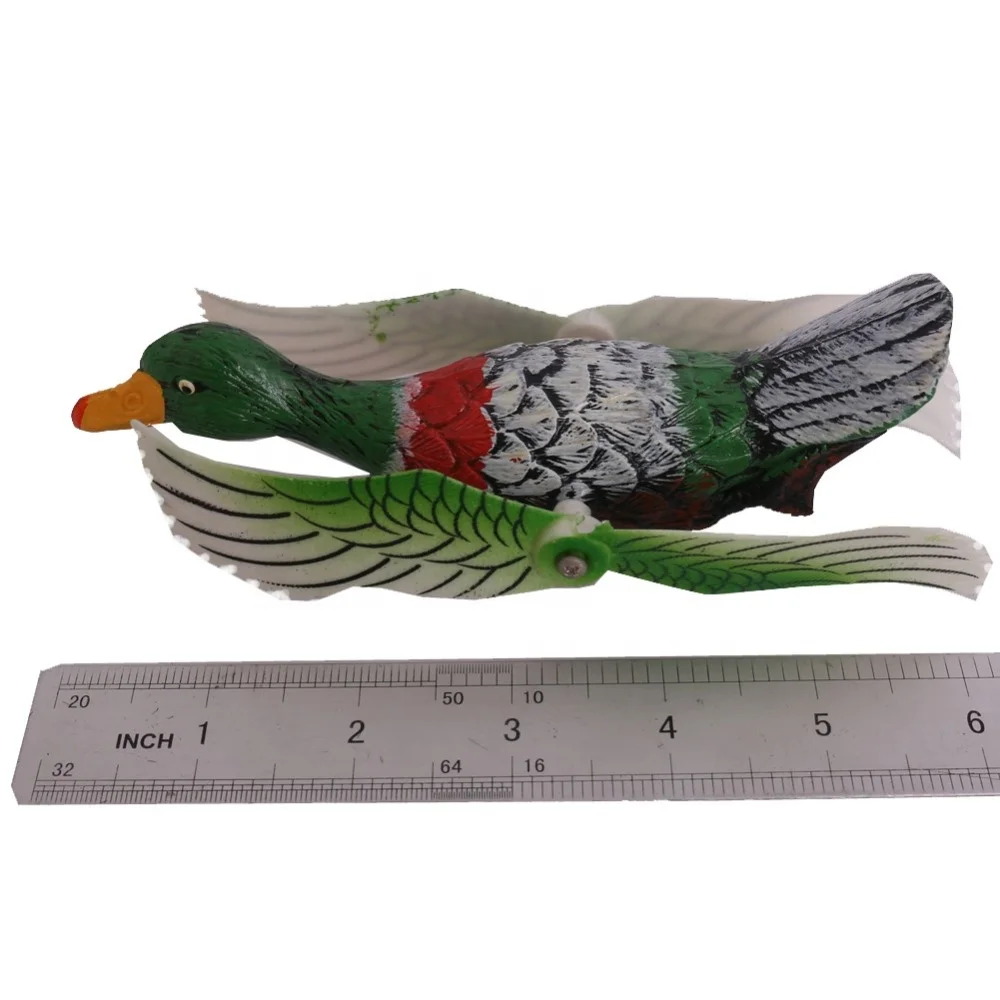 Osgoodway Good Performance Plastic Garden Ornaments Duck Wind Spinner Picks Plastic Garden Stake
