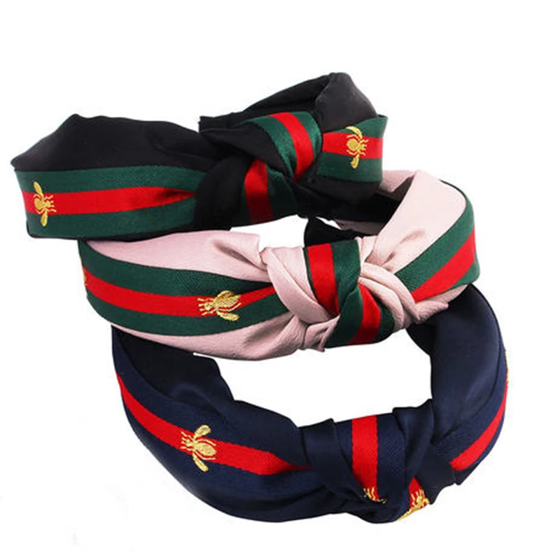 Luxury Catalog Designer Headbands Famous Brand Classic Plaid Bee Headband Hairbands Women Fashion Hair Accessories