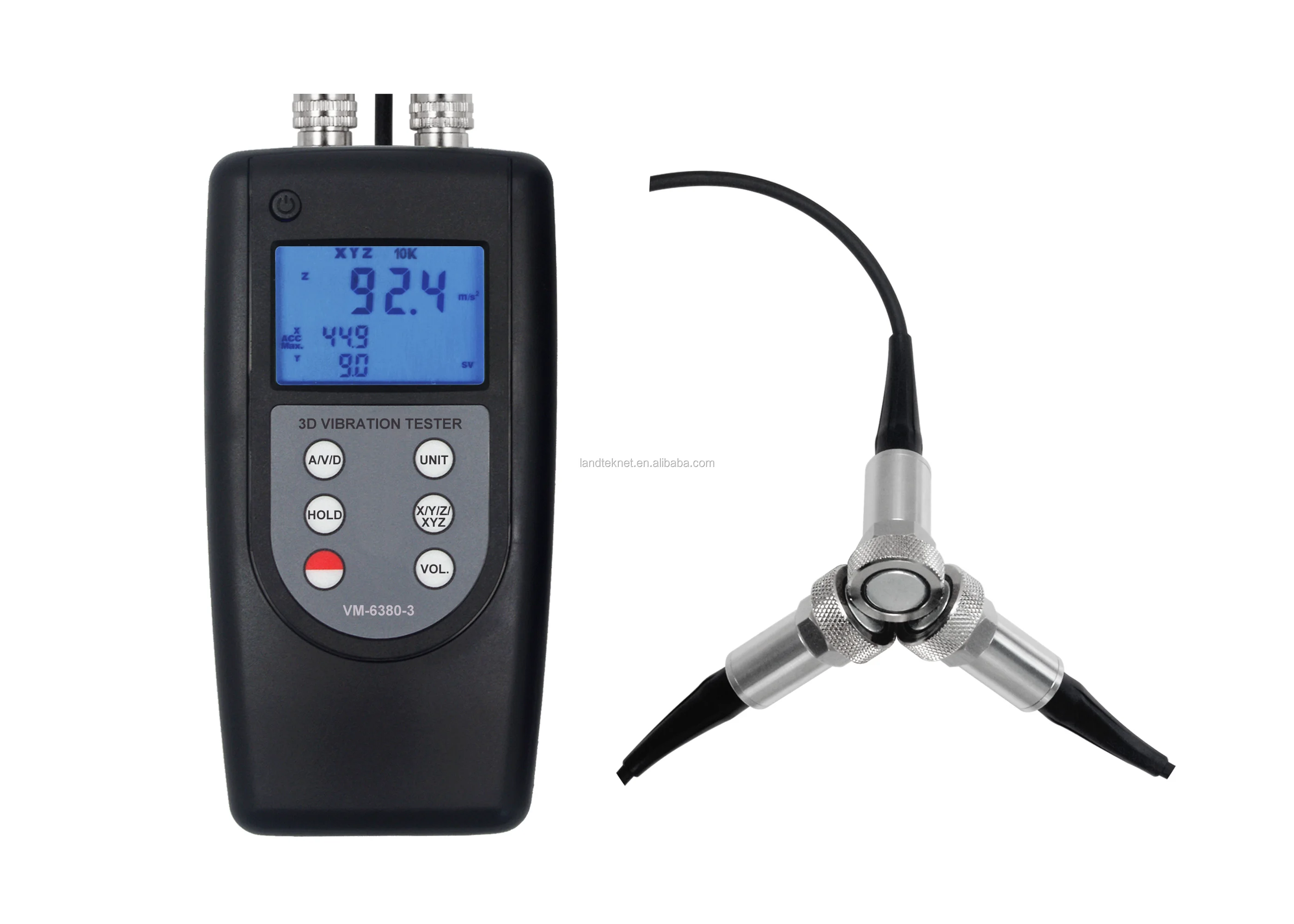 2 Channel Vibration Meter ,Dual Channel Vibration Analyzer VM-6380-2