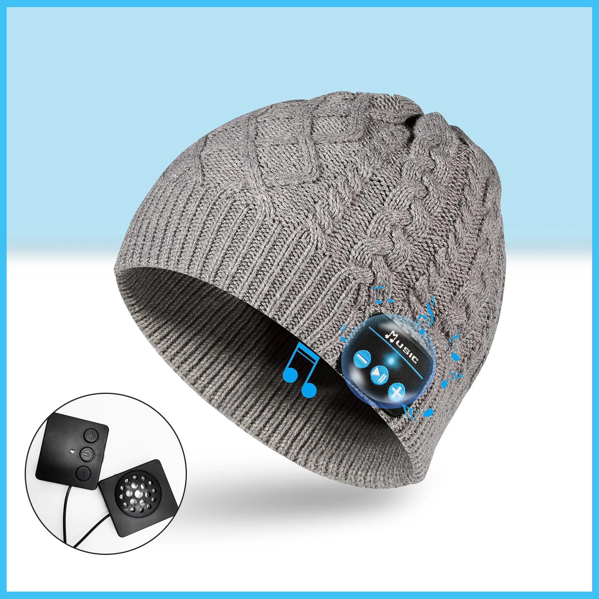 Unisex Bluetooth Beanie Hat V5.0 Beanie Headphones with Microphone dropshipping Winter Sports Warm Music Hat