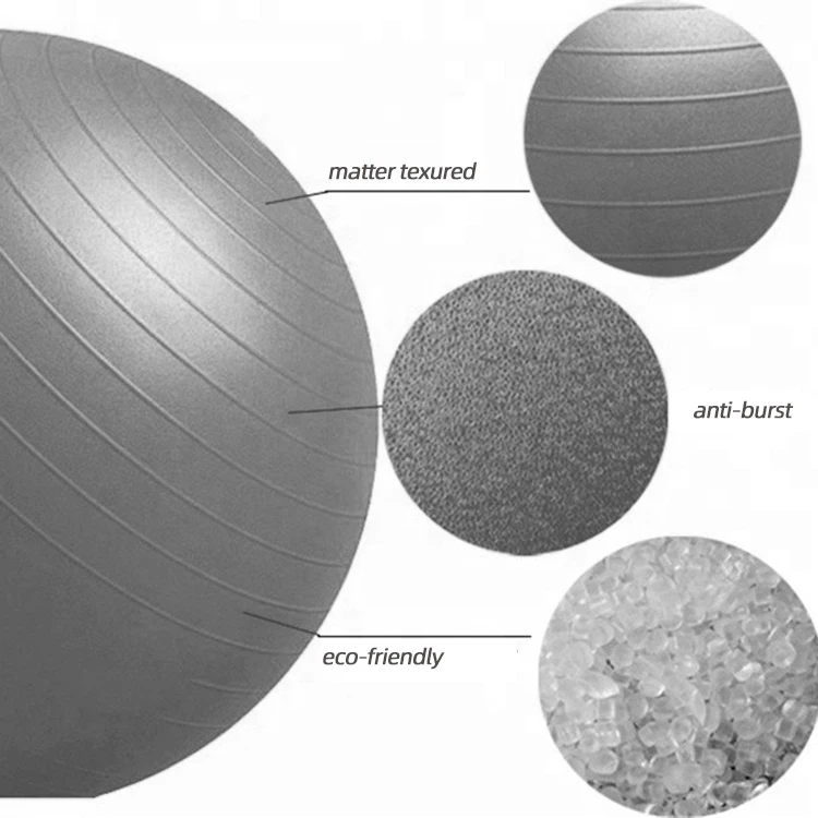 45cm 55cm 65cm 75cm 85cm 95cm Custom Logo Pilates Exercise Yoga Ball with Pump