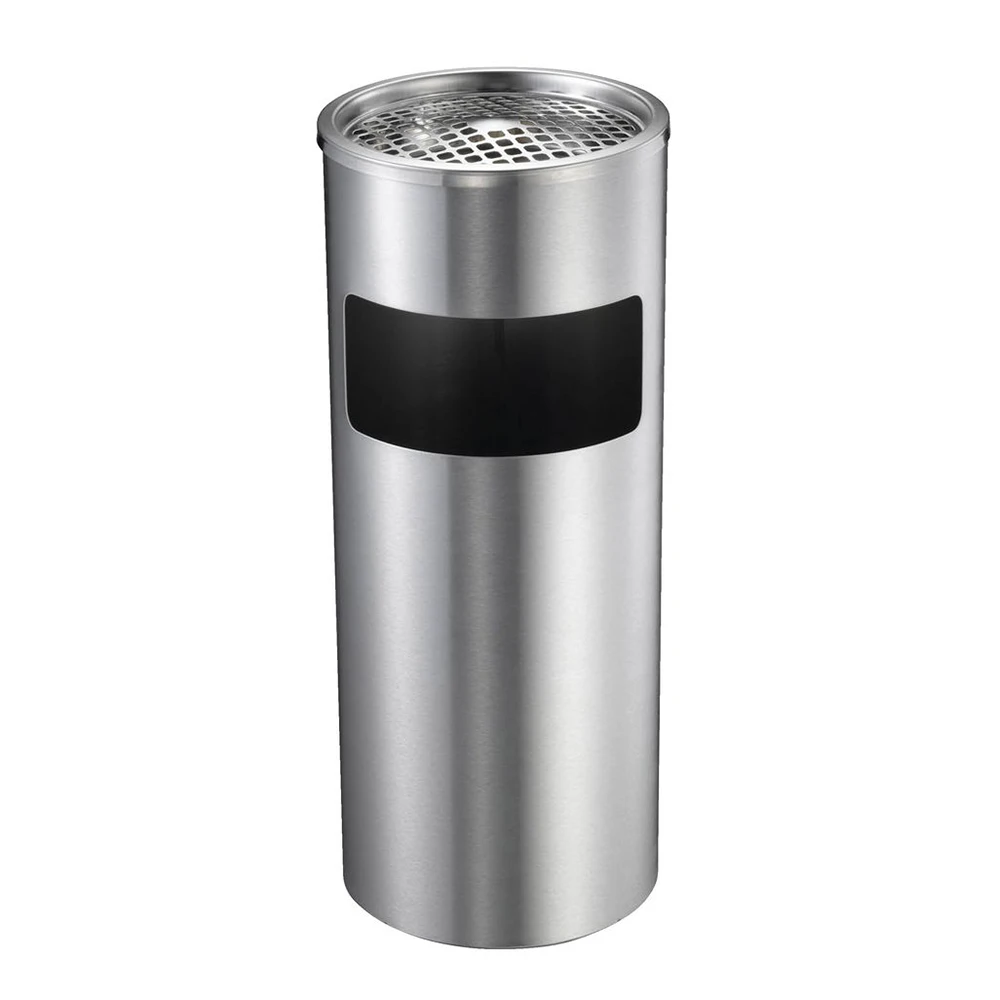 Stainless Steel Ashtray Rubbish Trash Can Waste Container