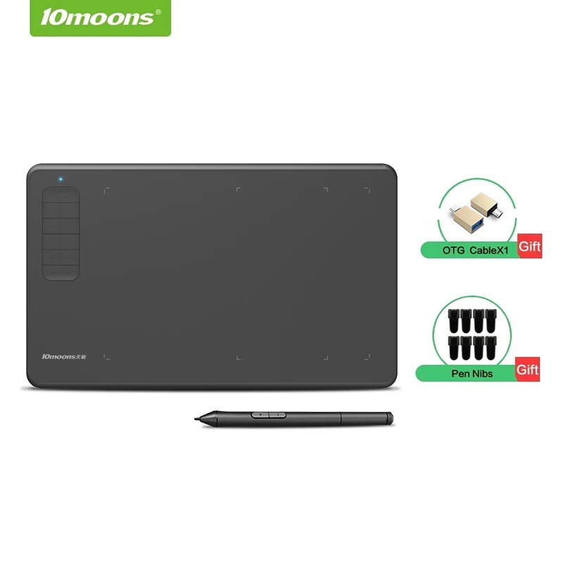 
New G12 Drawing Tablet 8192 Levels Pen Pressure 12 Hot Key digital graphic tablet 