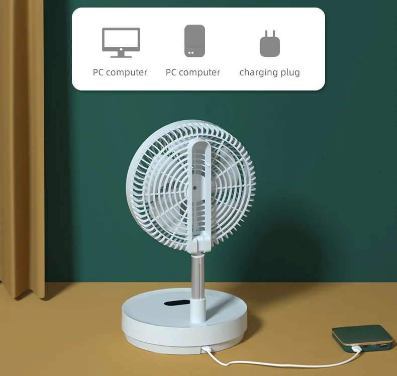 Вертикальный Настольный перезаряжаемый вентилятор с дистанционным управлением складной беспроводной вентилятор Портативные складные зарядные подставки вентиляторы