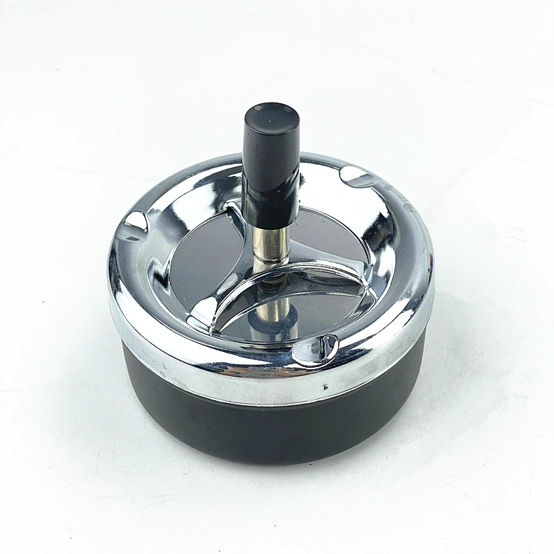 ATY104 Metal Ashtray Home Furnishings Hotel set-up Pieces Press Rotary Ashtray