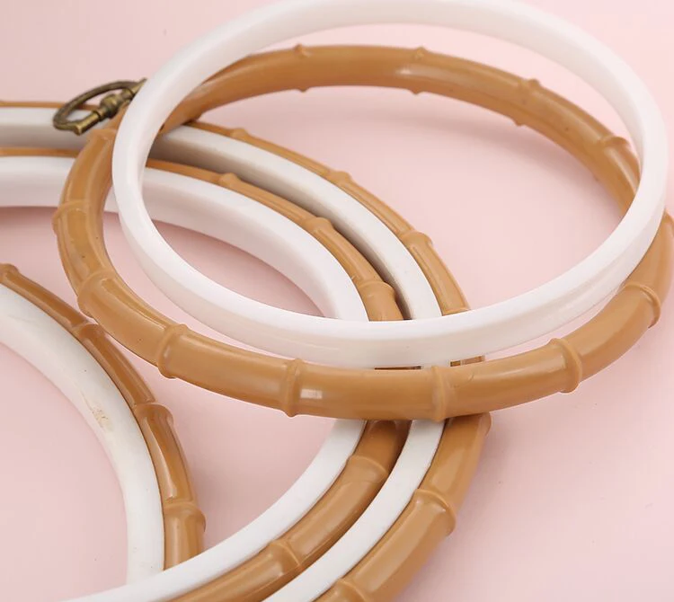 Embroidery Hoops Cross Stitch Hoop Ring Imitated Wood Display Frame