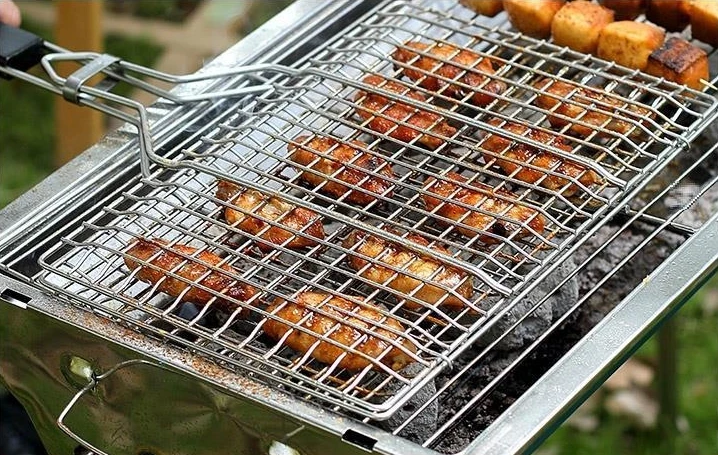 Manufacturer direct sale backyard party portable net cloth barbecue fish clip