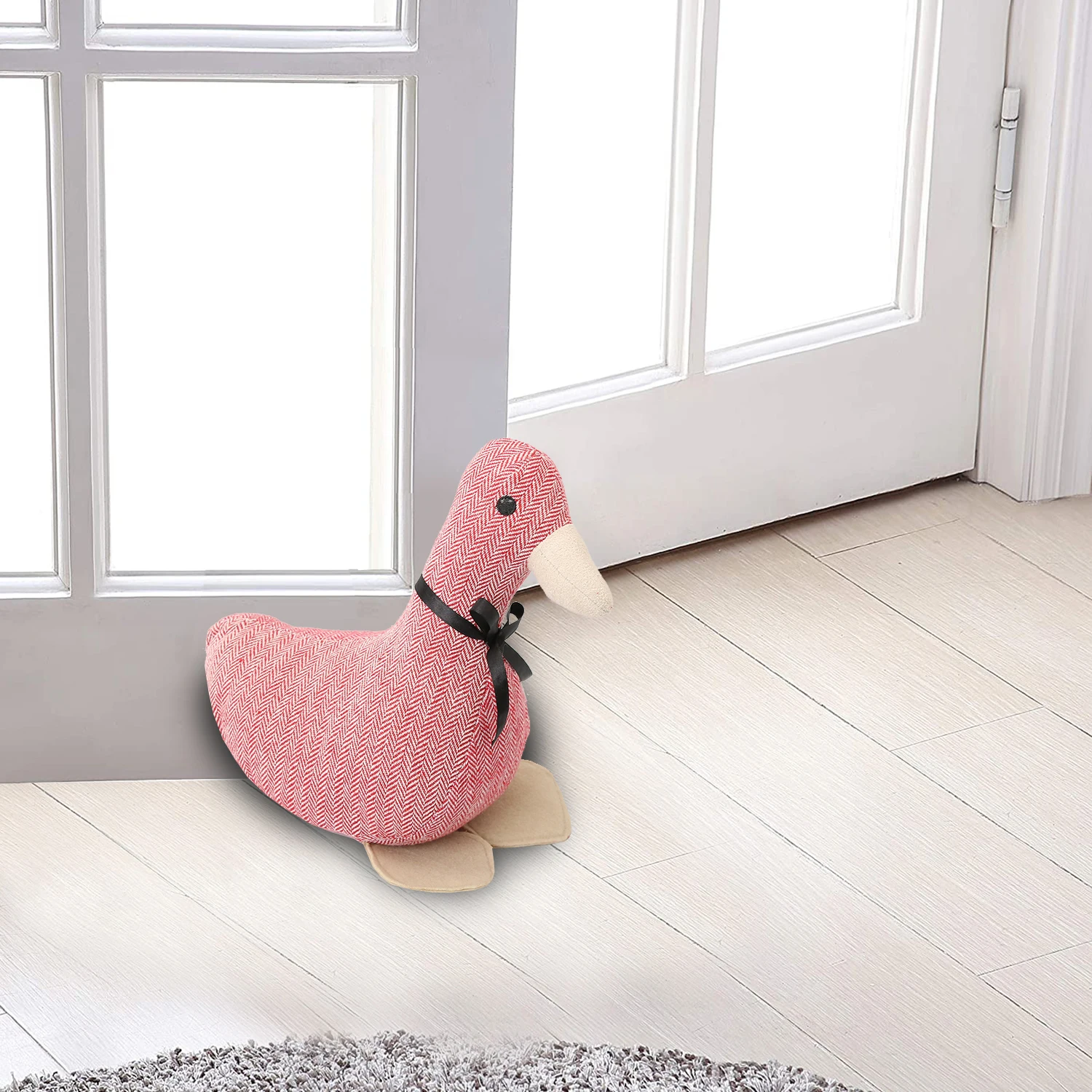 Chinese Factory Lovely Pink Duck Door Stop Decorative Fabric Animal Door Stop Animal Door Stopper