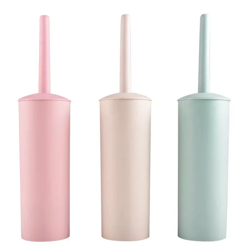 2021 Amazon Китай прямые продажи пластиковая цилиндрическая щетка для унитаза ультратонкая компактная щетка для унитаза