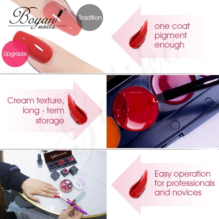 Professional customization all the colors cream pudding nail art gel colors solid cream nail gel polish