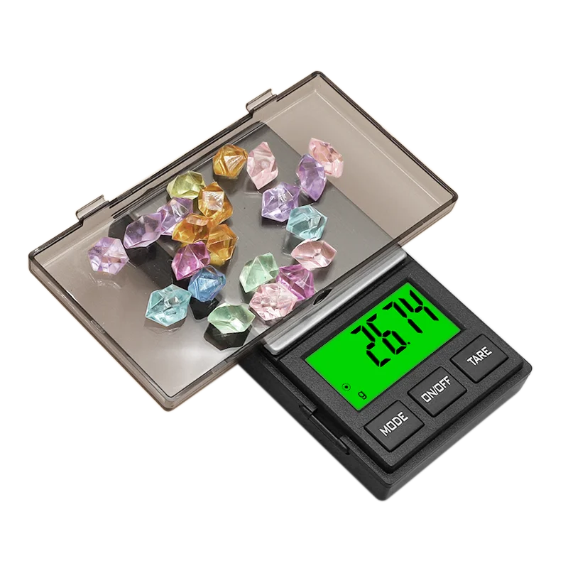 High Accuracy Mini Electronic Digital Pocket Scale Calibration Weighing Balance Portable 100g/0.01g Counting Function Blue LCD