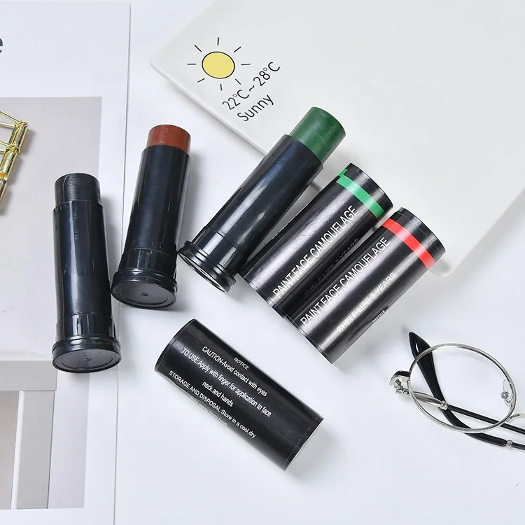 3 Color Plastic Tube Face Paint Camo Non Toxic Body Art Painting Forest Digital Makeup Kit