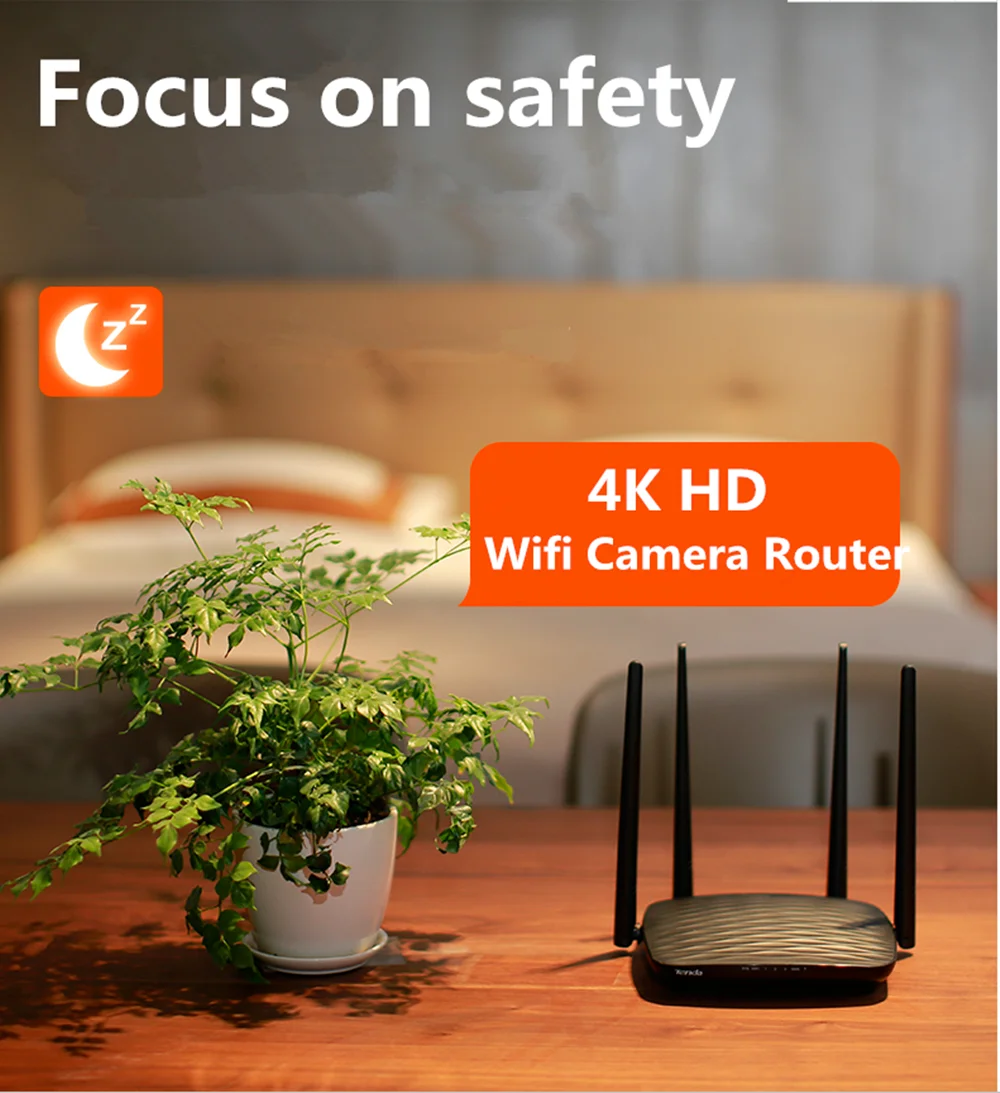 Wireless Security cam 4K WiFi CCTV Camera router hiddden camera for house Surveillance Router Camera With Audio