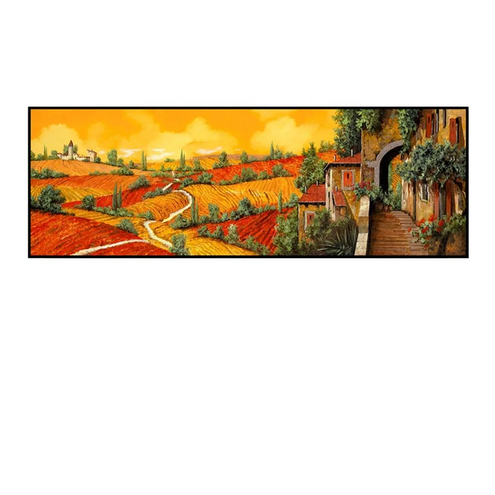 Wall Art Printed Tuscany Landscape Paintings Canvas Printing Painting  Framed Painting