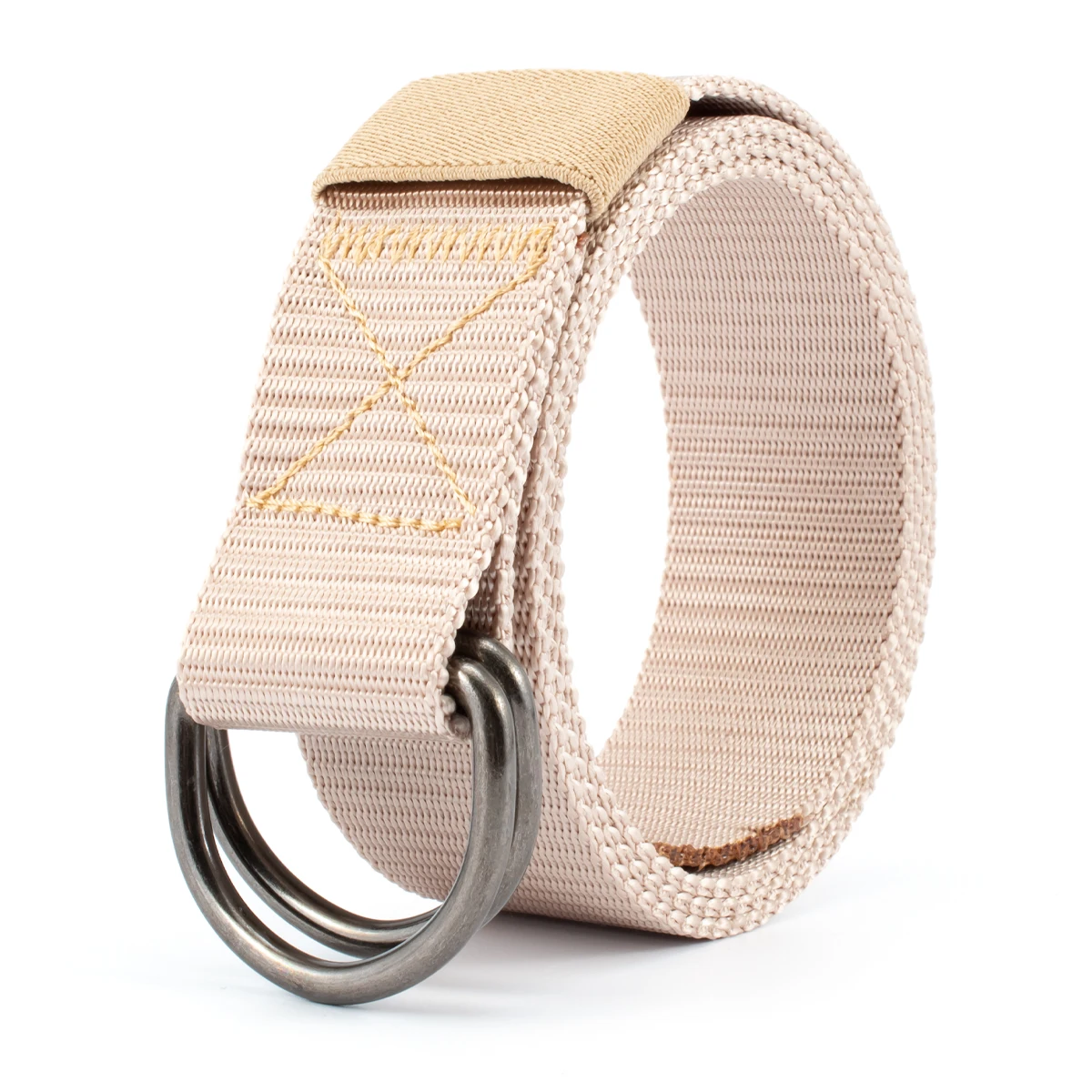 Lightweight Versatile Double D Ring Buckle Waist Webbing Strap Canvas  Belts For Streetwear