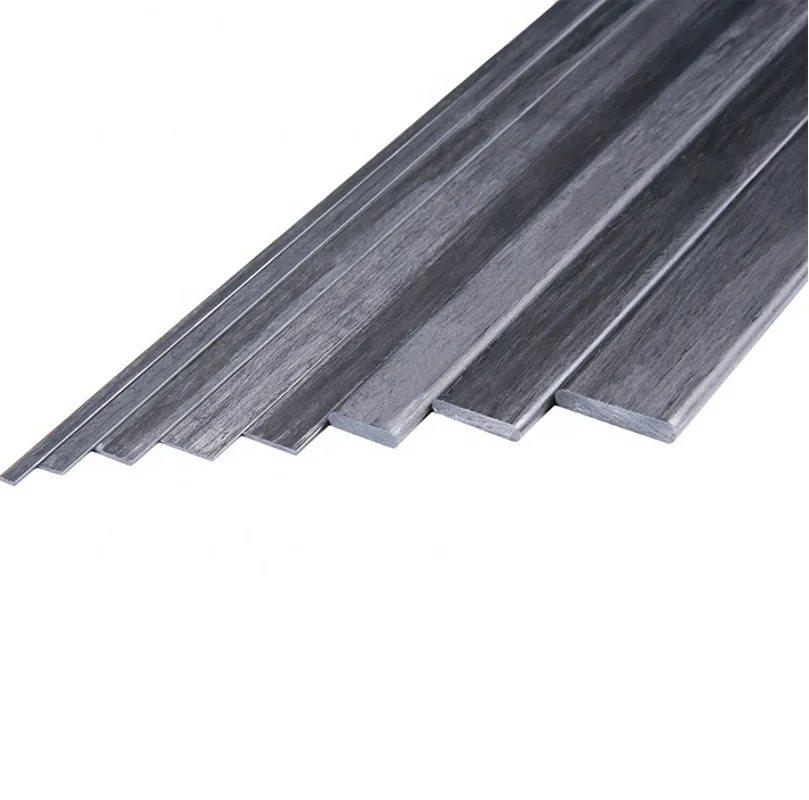 High Quality OEM Custom Pultruded Carbon Fiber Strip Bars 2x10mm,1100mm Length for Reinforcement