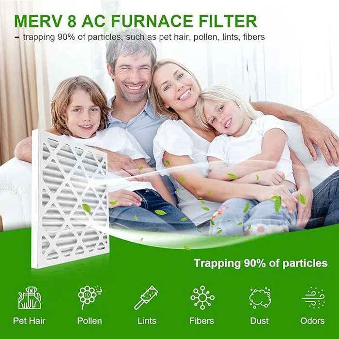 14x14x1AC Furnace Air Filter for MPR 600 Pleated HVAC Filter 14x14x1 AC Furnace adapted to MERV 8 Pleated HVAC Filter