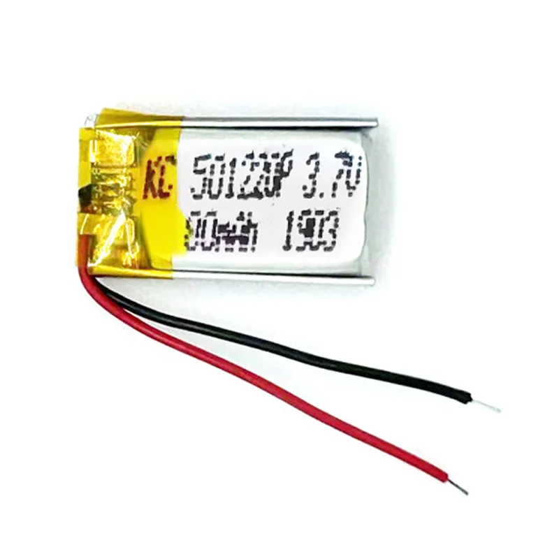 3.7v 80mAh lithium polymer  battery 501220 Lipo battery customized small size battery