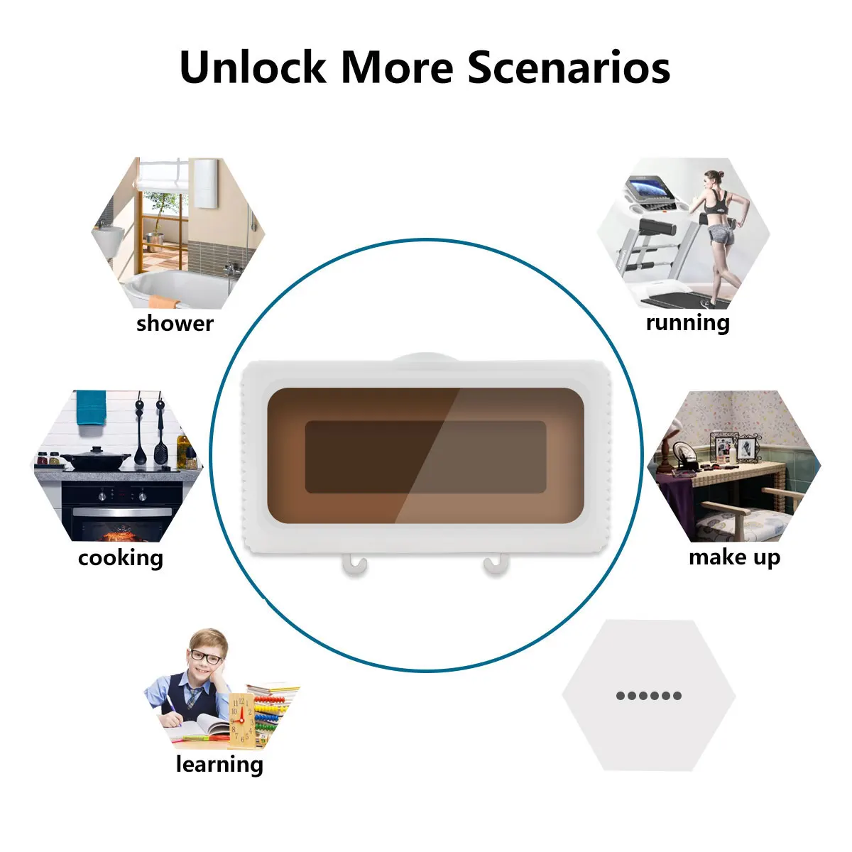 Wholesale Bathroom Transparent Waterproof Wall Mount smartphone holder Shower cell Phone Holder