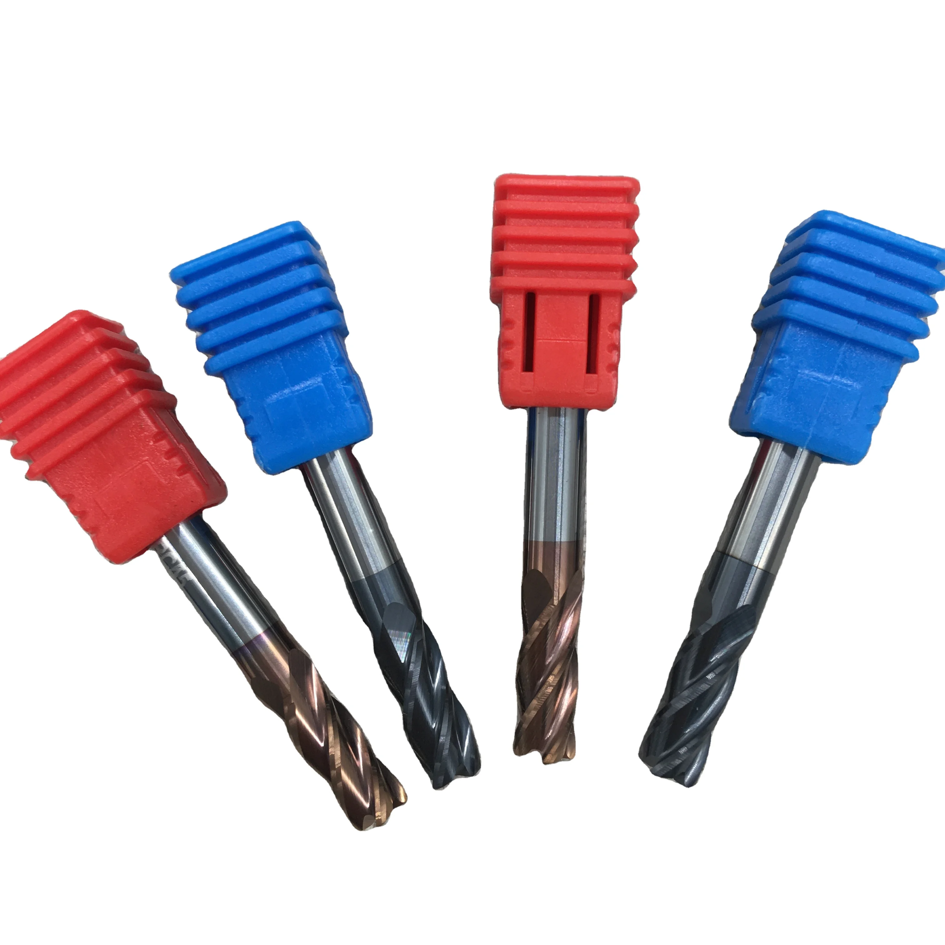 Solid Carbide Endmill CNC Cutter Tool For Metal Milling Router Bits  4 Flutes Flat End Mill HRC 45/55/60/65 with coating
