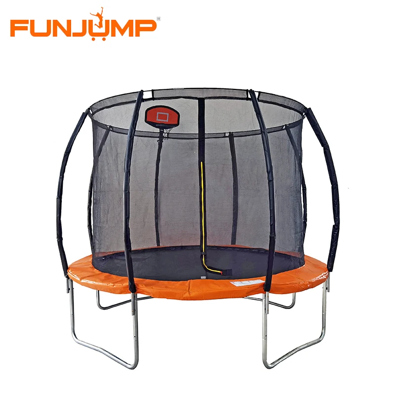 Funjump Fiber Rod  Trampolin with Ladder Outdoor Kid Jumping Play Trampoline Tent for Sale